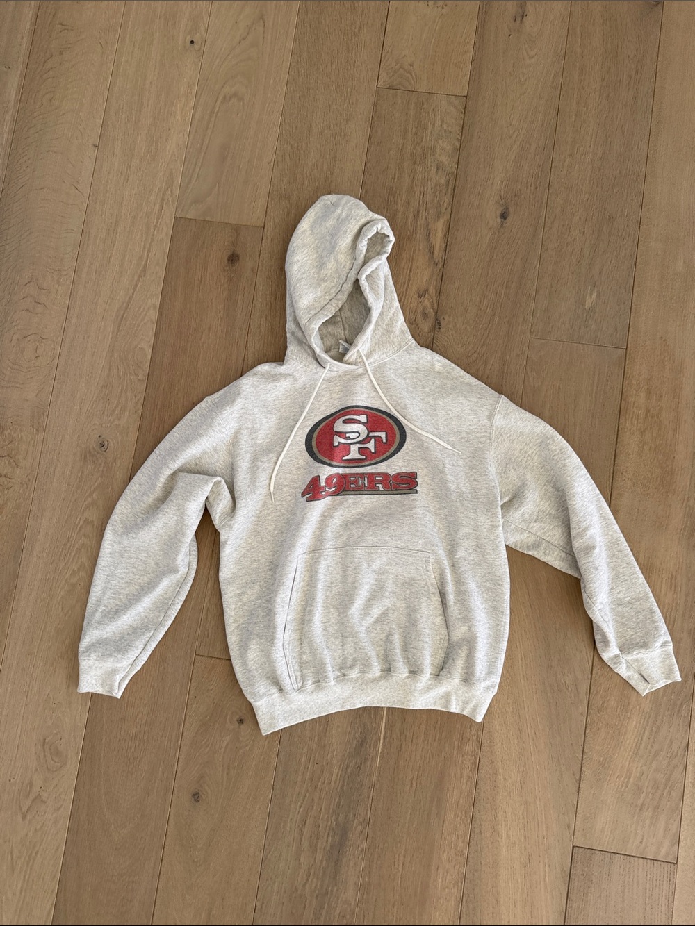Unisex Gray Hooded 49er’s Sweatshirt Size Large